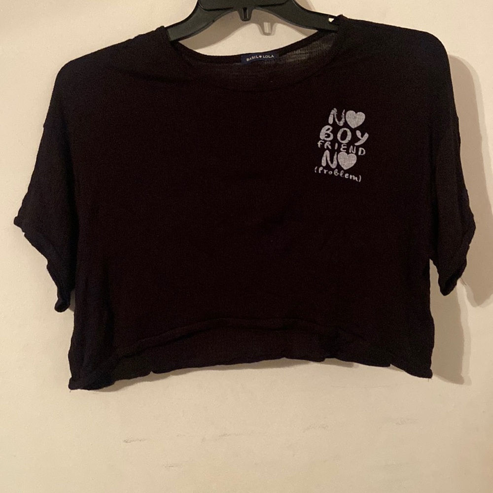 Black crop top